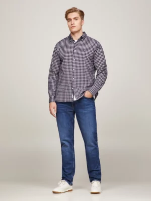 Calça jeans Denton reta e ajustada com efeito bigode