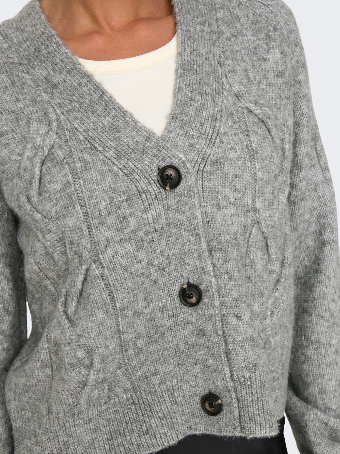JDYSUSANNA Strickjacke Medium Grey Melange