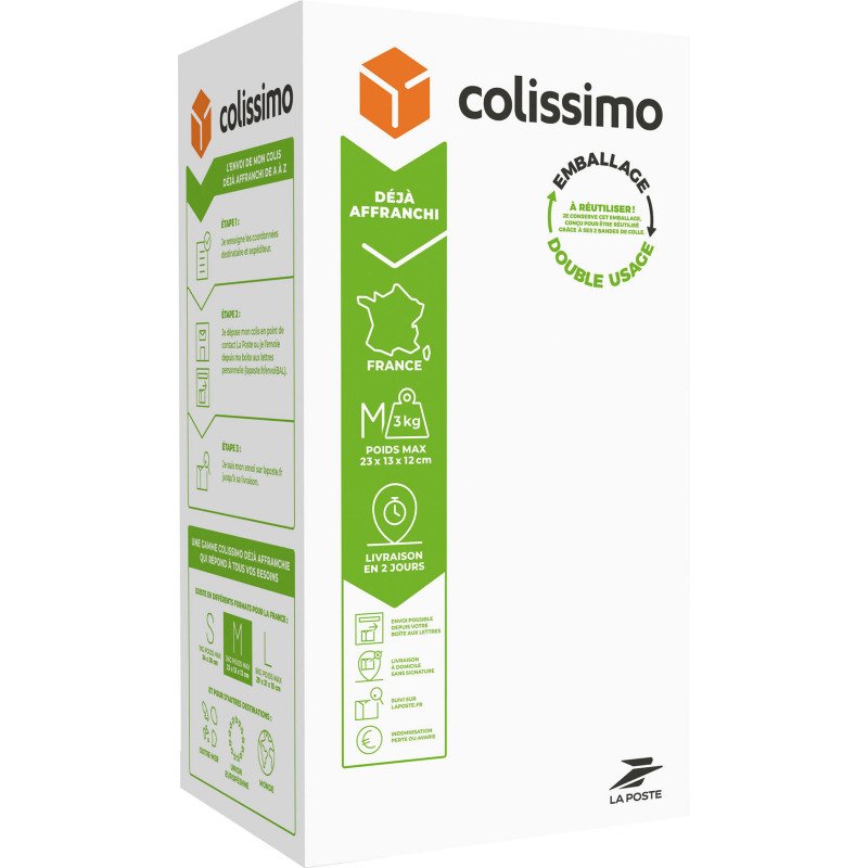 Boîte Colissimo France 3 kg - Prêt à envoyer