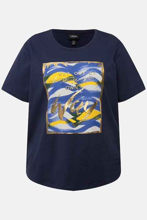 T-Shirt, Wellenmotiv, Regular, Rundhals, Halbarm