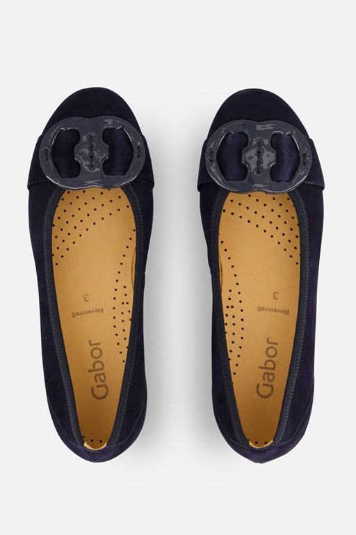 Gabor Instappers blauw Suede