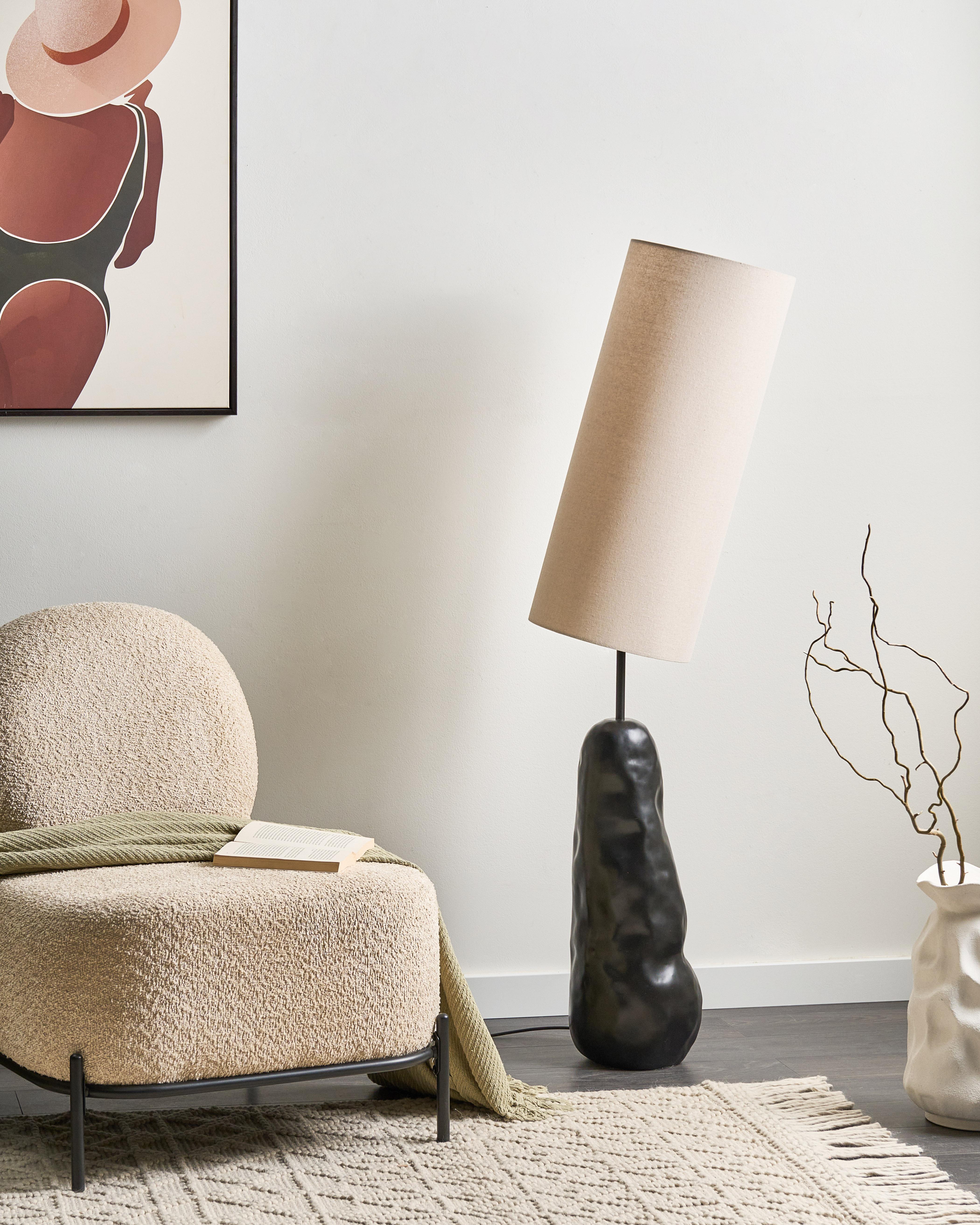 Staande lamp SELB Keramiek Zwart
