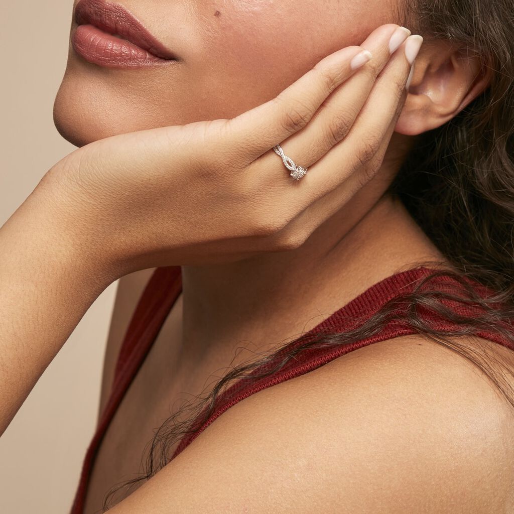 Bague Roseline Or Blanc Diamant