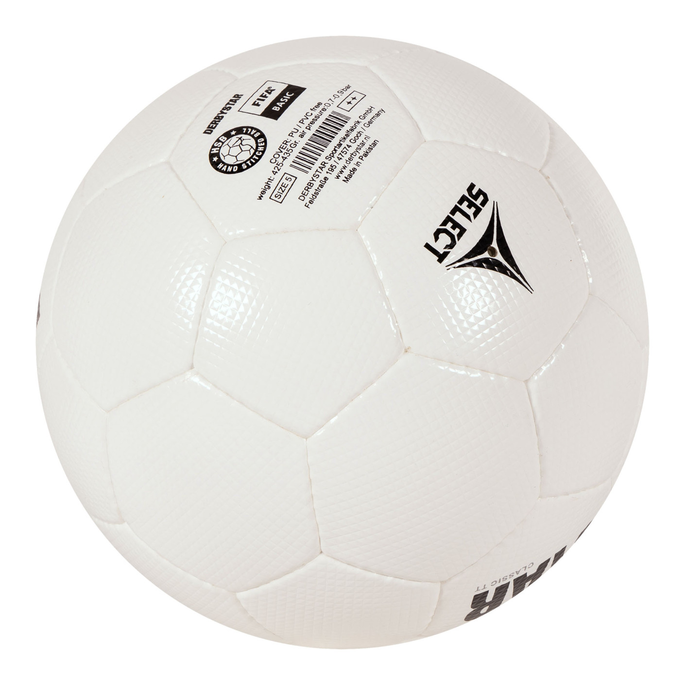 Derbystar Classic TT II Voetbal Wit Zwart Zilver