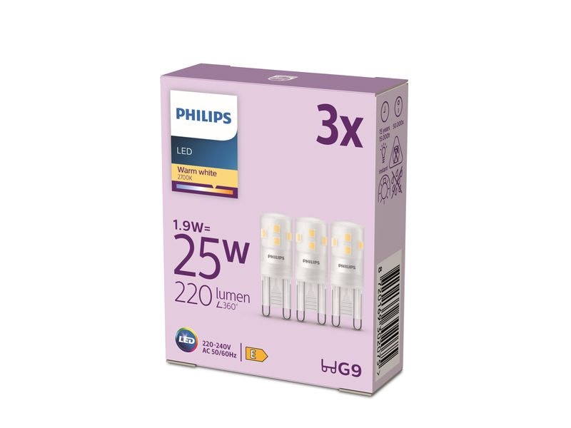 Philips LED Brenner, 25 W, G9 x3 Warmweiss Leuchtmittel
