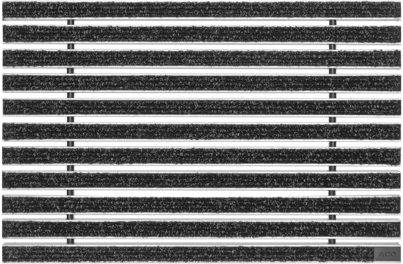 ACO 600x400mm Fußmatte Rips anthrazit mit Bodenwanne Vario Light Schuhabstreifer Abtreter