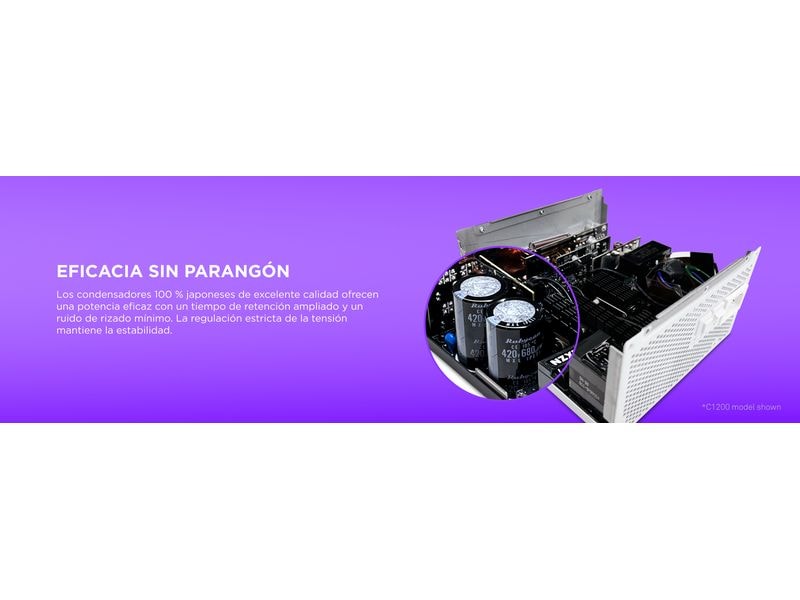 NZXT Netzteil C1000 Gold 1000 W, Weiss Vollmodulares 1000-Watt-80-PLUS-Gold-ATX-Netzteil