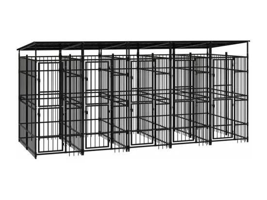 Chenil cage enclos pac noire 480 x 192 x 200 cm 02_0041772