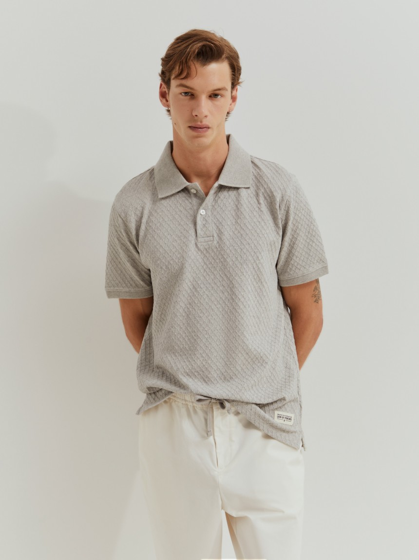 Polo malha estruturada regular fit