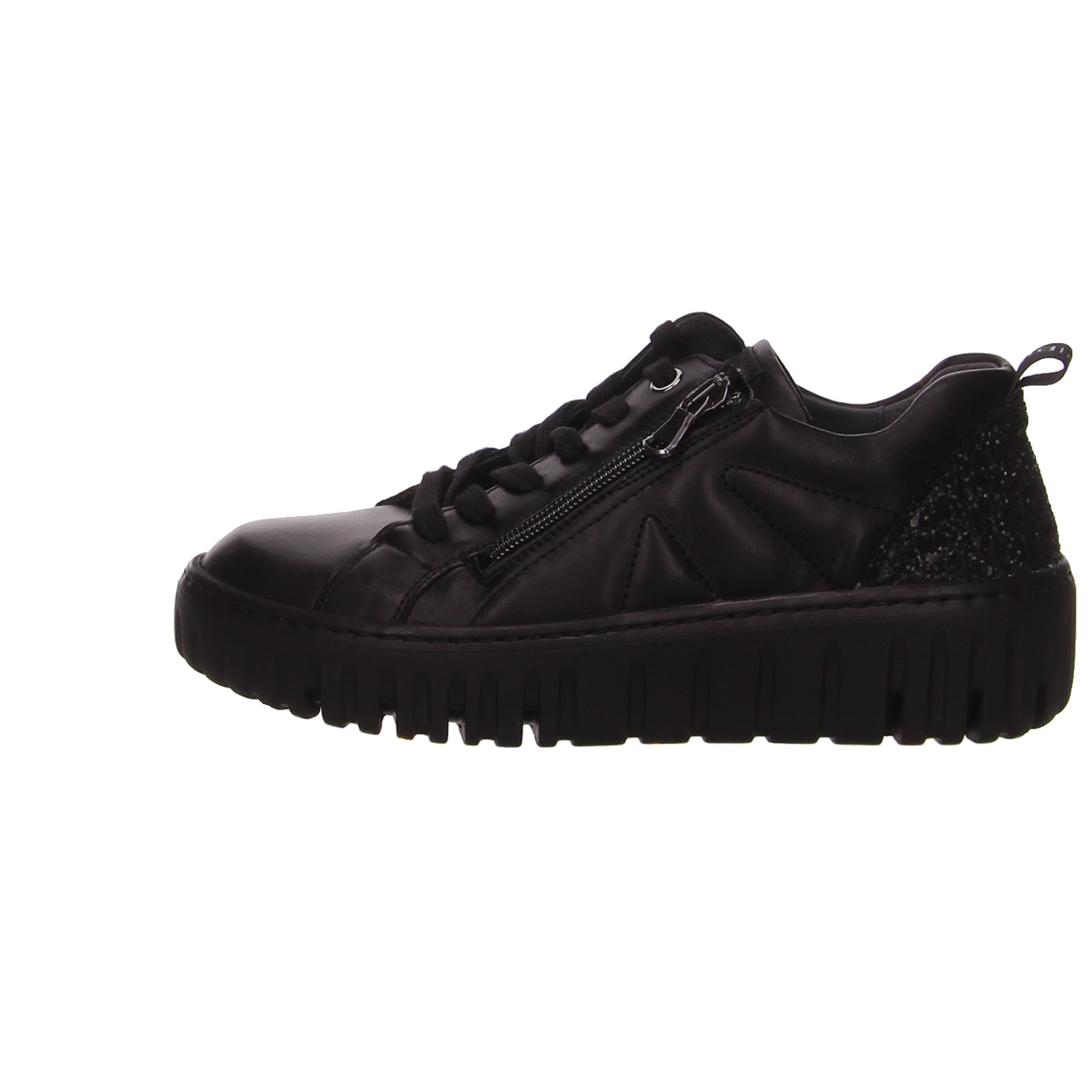 Waldläufer Sneaker schwarz schwarz