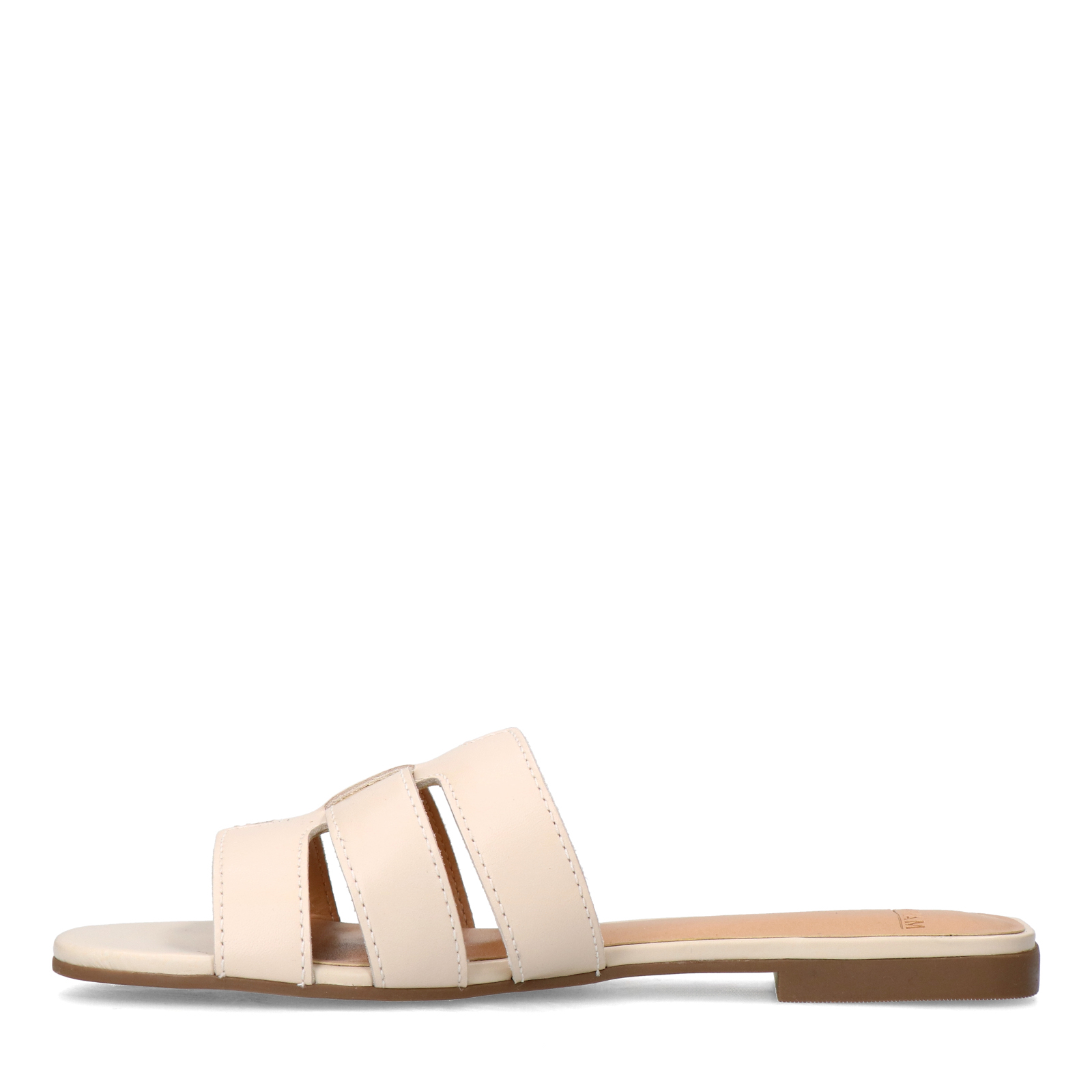 Witte leren slippers
