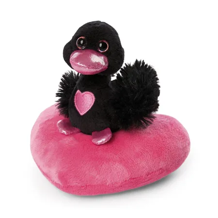 NICI Kuscheltier Schwarzer Love Schwan auf Herz NICI GREEN