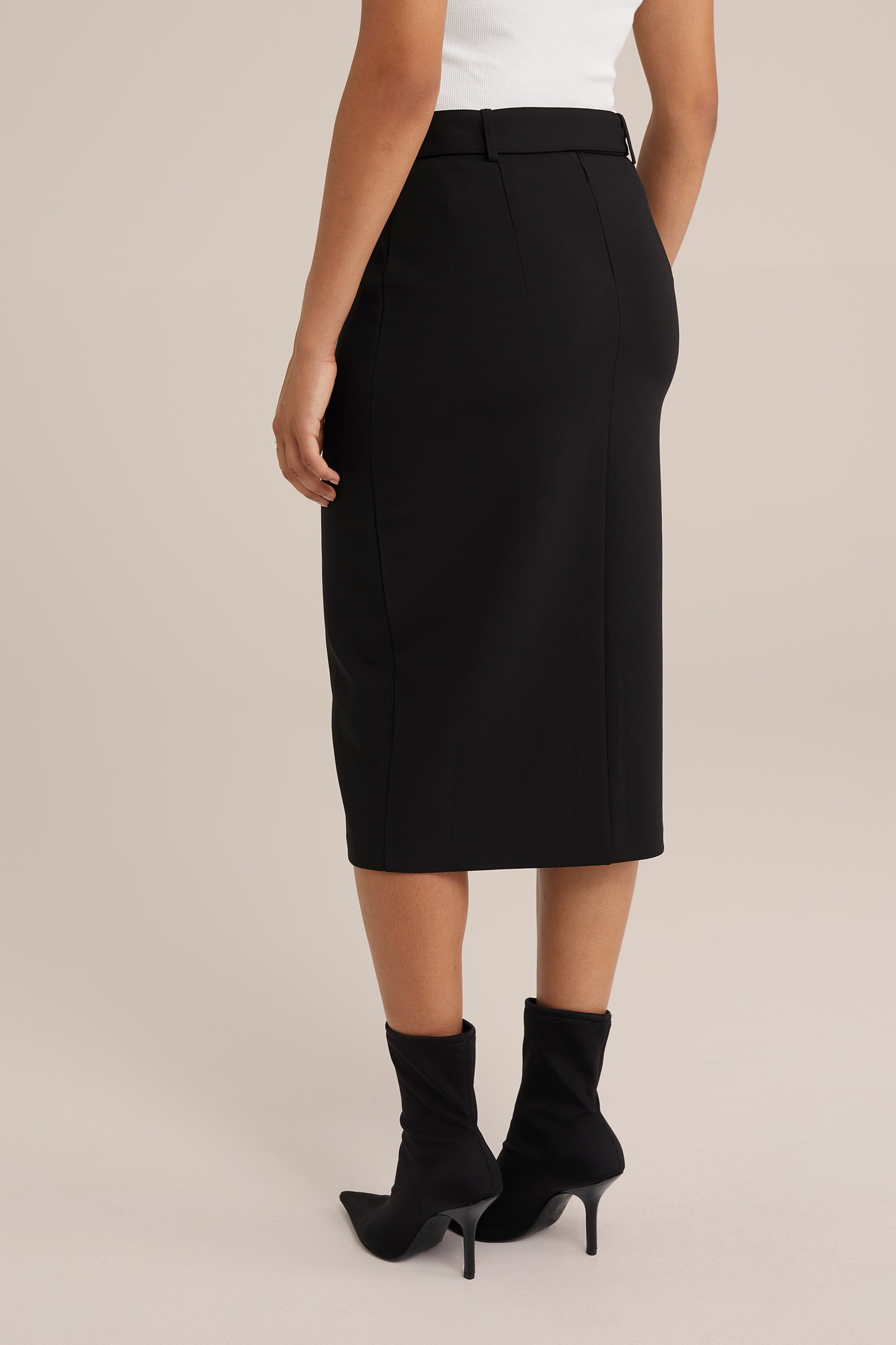 rok met ceintuur WE Fashion Zwart