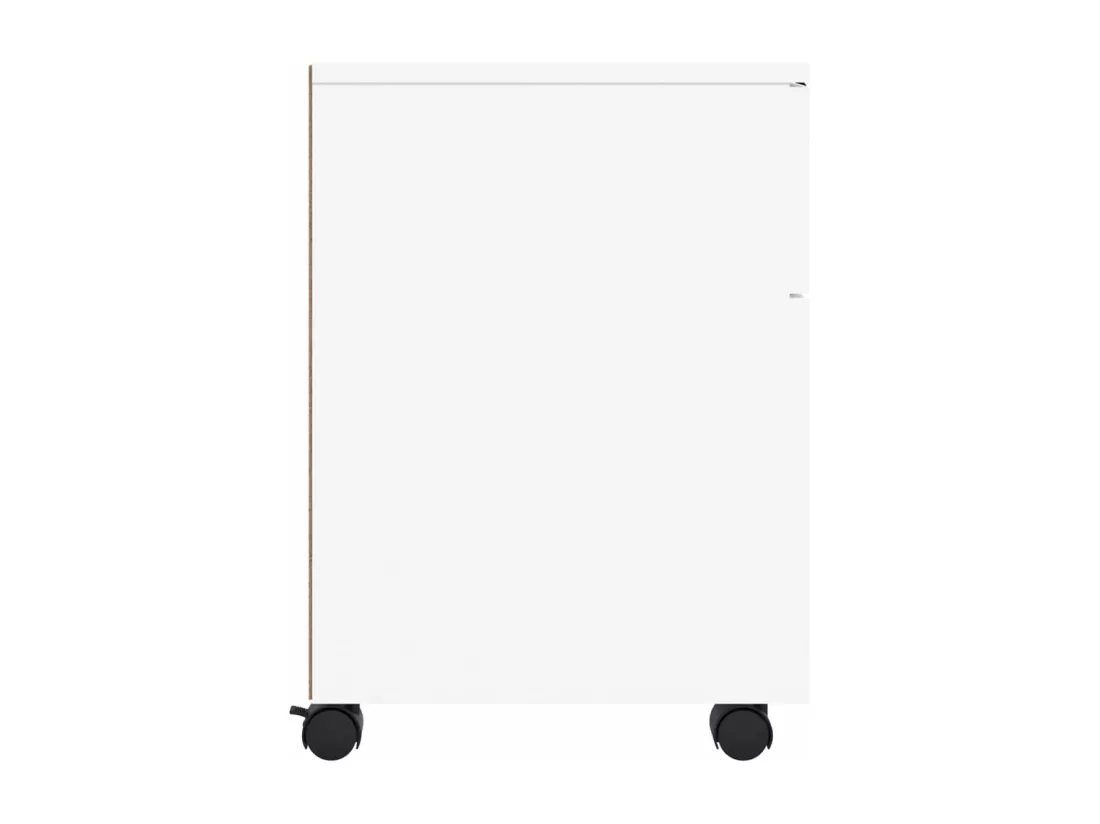 Classeur mobile avec roues Blanc 45x38x54 cm Bois d'ingénierie