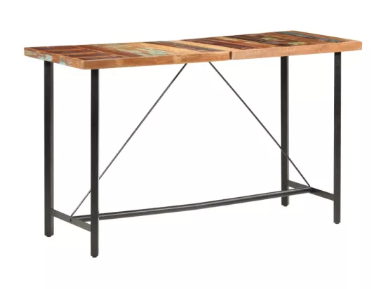 Table de bar 180x70x107 cm Bois de récupération solide
