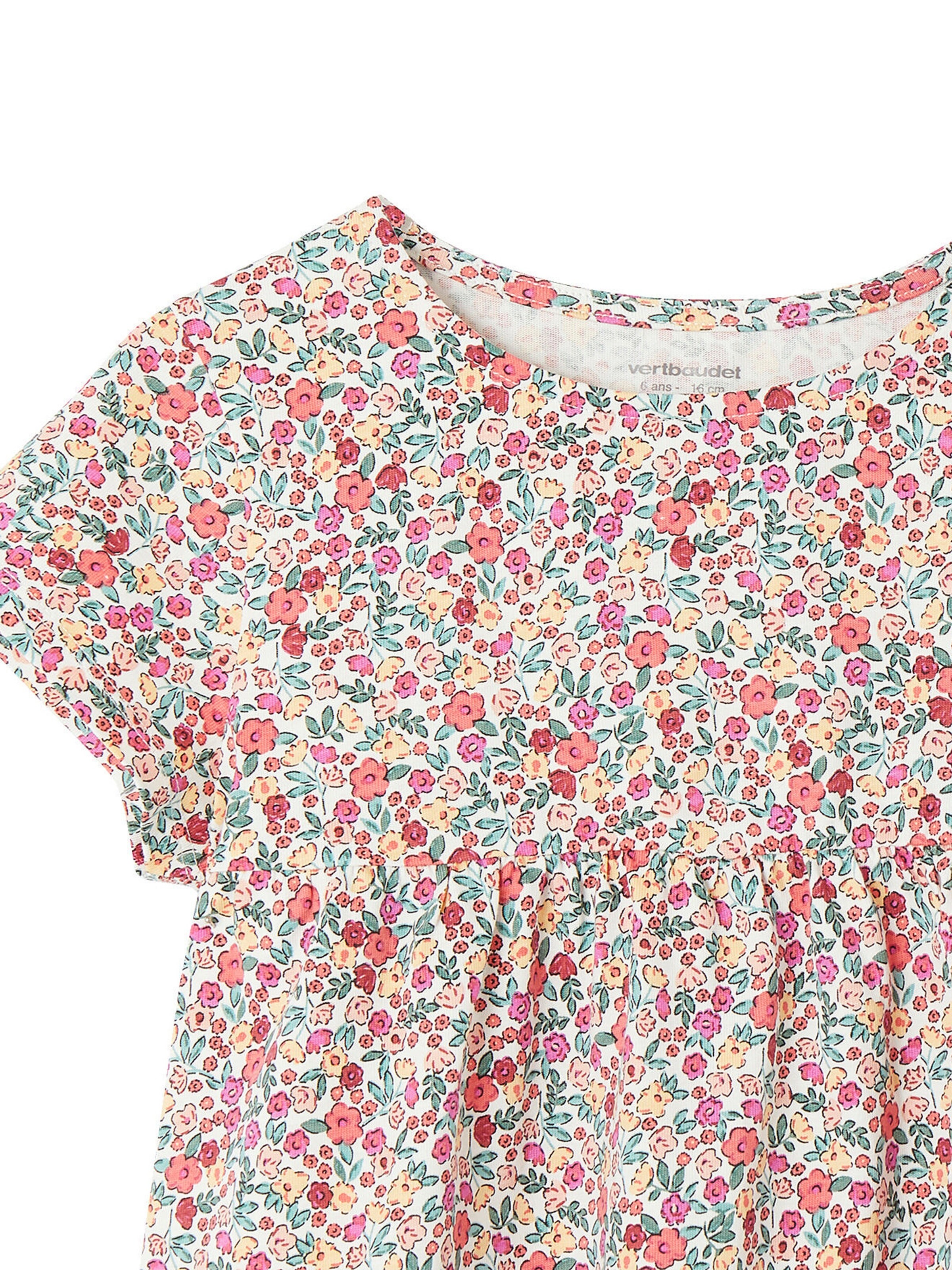 Vertbaudet Mädchen-Set: Kleid + Cardigan smaragdgrün