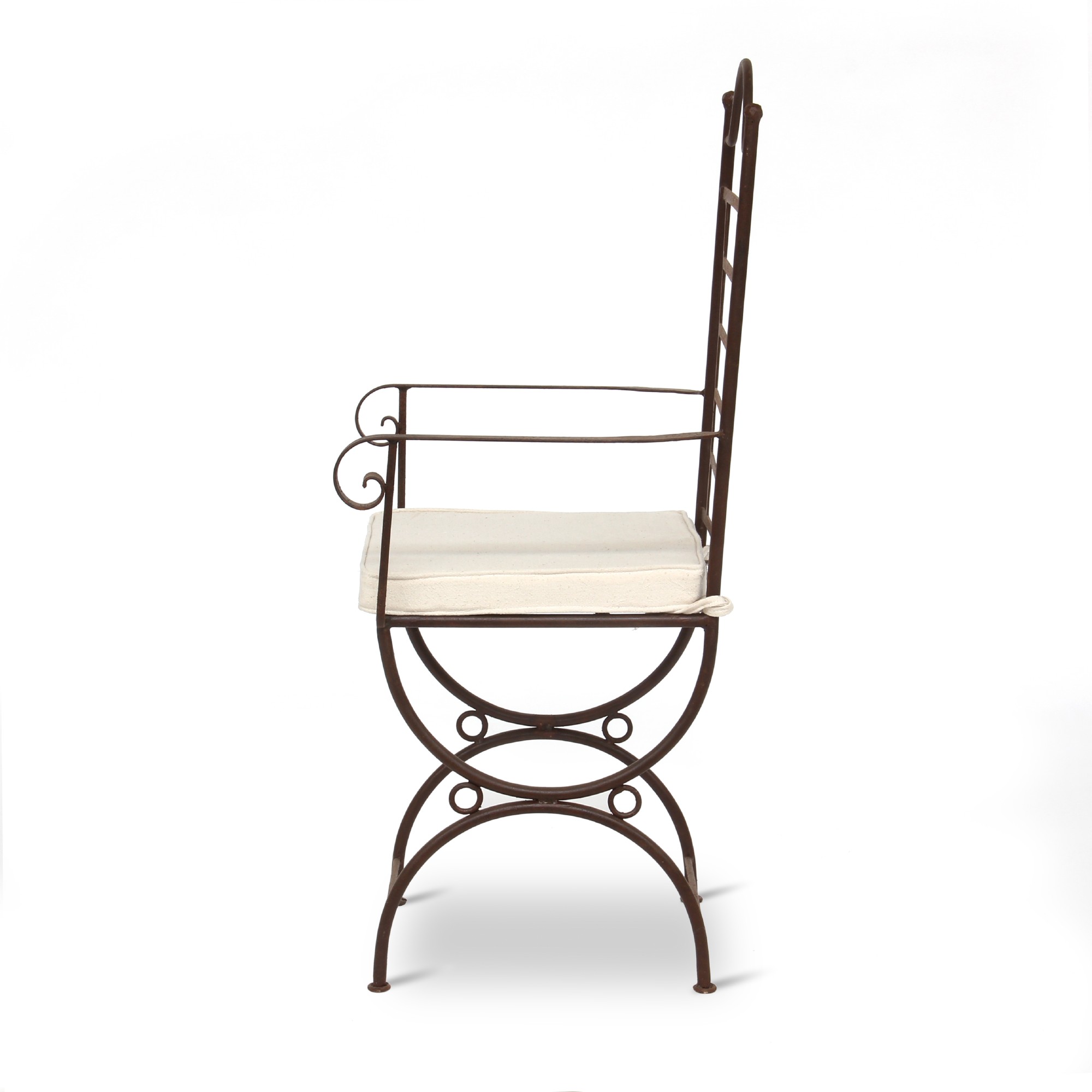 Eisenstuhl 'Moucharabi' mit Kissen, rostbraun, T 40 cm, B 40 cm, H 107 cm günstig bestellen