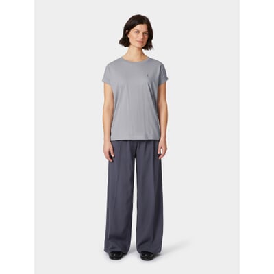 Damen-Baumwollshirt, Blaugrau