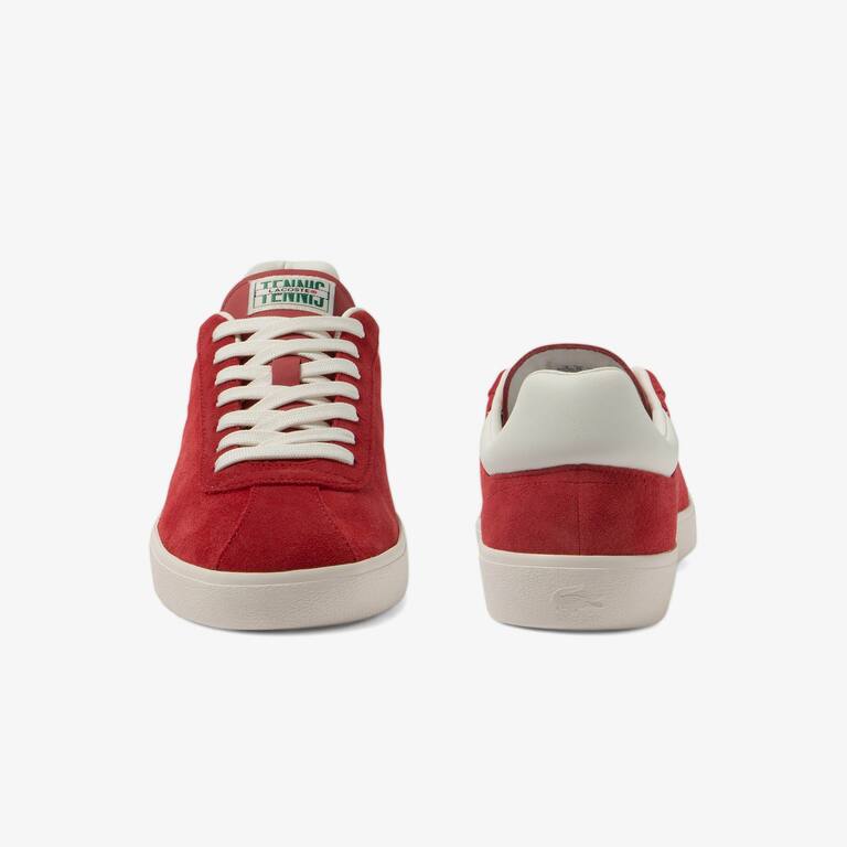 Sneakers Baseshot femme en cuir velours premium Sneakers - RED - Lacoste - Femme