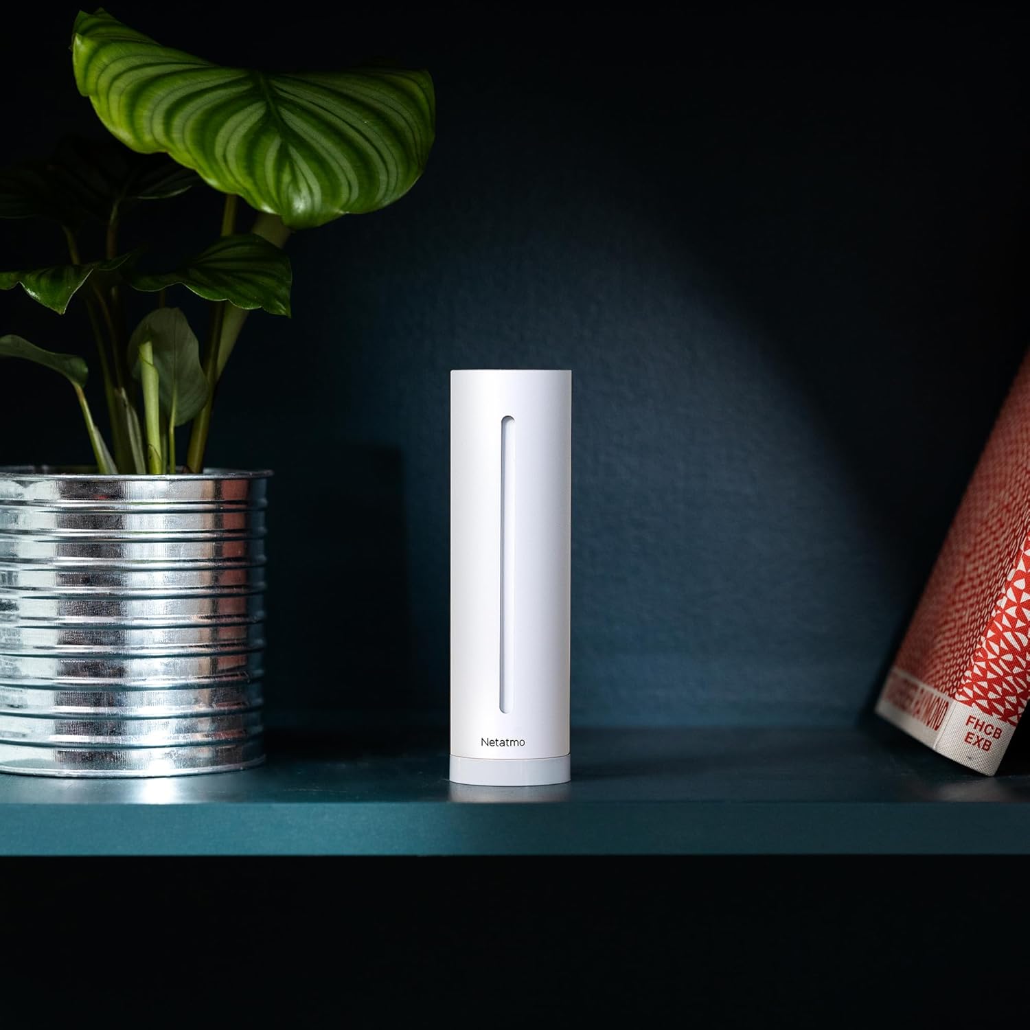 Netatmo Smarter Raumluftsensor für Innenräume, CO2-Sensor, Temperatur, Luftfeuchtigkeit, Geräusch - Haussteuerung, Gesundes Raumklima, Automatische Alarme - Weiß - Limitierte Auflage - NHC-EC