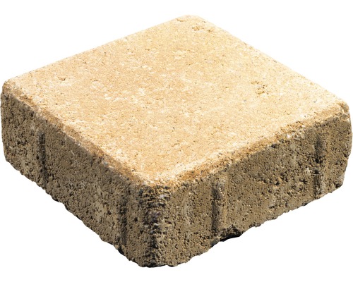 Plaveisel, vierkante plaveisel, Caravel beige-melange, antiek getrommeld, 16 cm x 16 cm x 6 cm