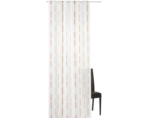 Gordijn met gordijnband Calypso rood 140x255 cm