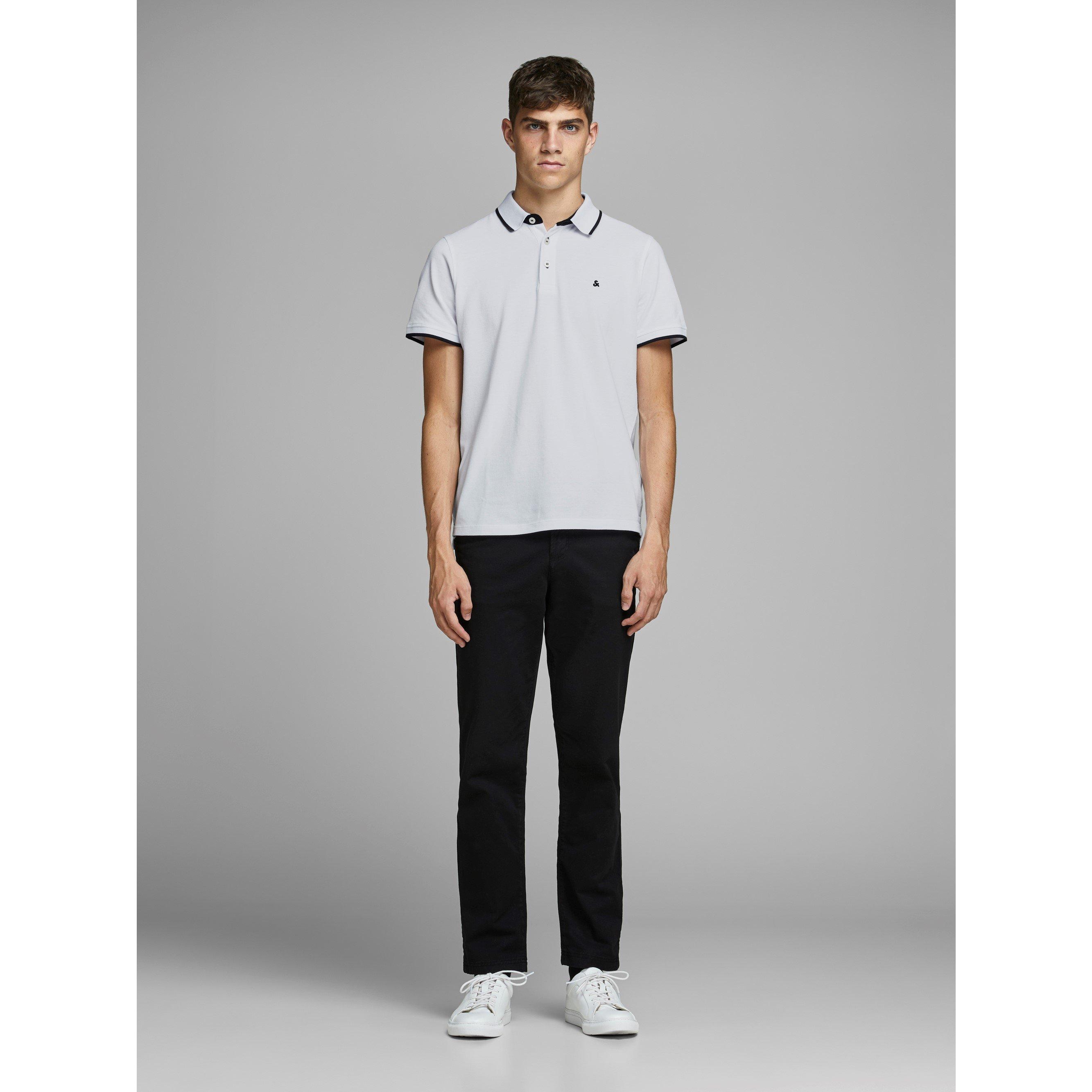 Jack and Jones Paulos Tipped Pique Short Sleeve Polo Shirt