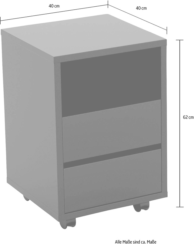 INOSIGN Rollcontainer »Agapi« Bürocontainer im modernen Design, 40x40x62 cm, 2 Schubkästen