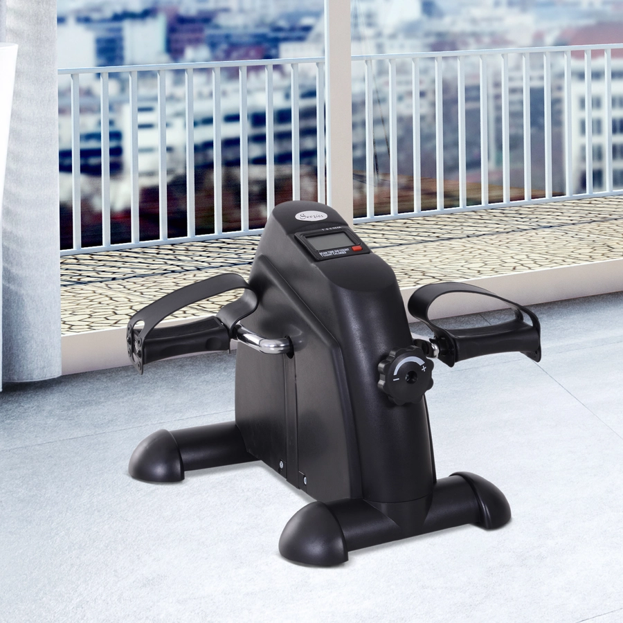 HOMCOM Pedaltrainer mit LCD-Display schwarz