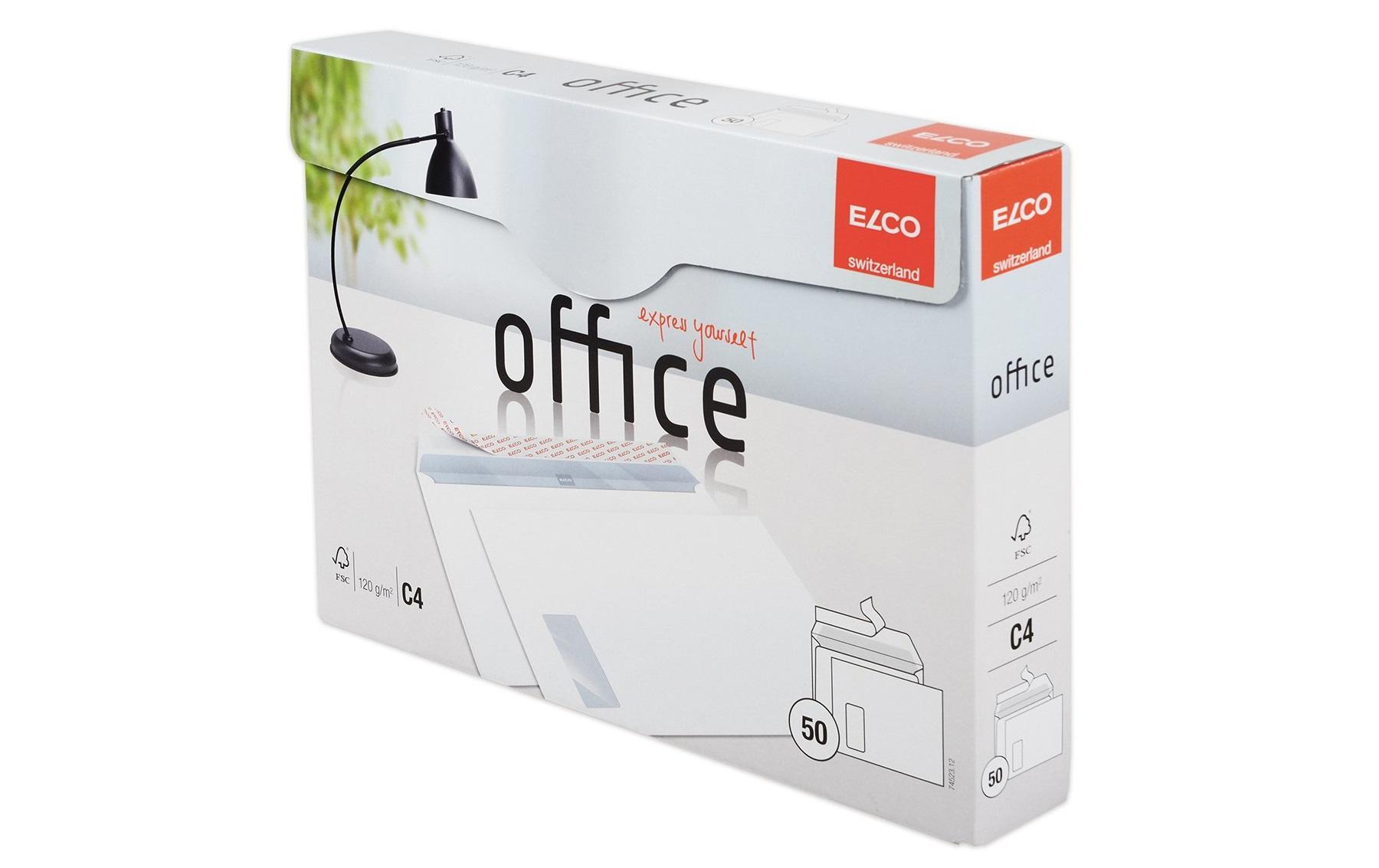 Couvert Office Box C4 mit Fenster rechts, 50 StückCouvert C4 in praktischer Entnahme-Box