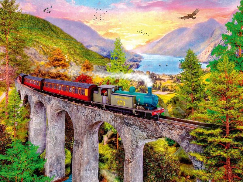 Ravensburger - Trein in de Herfst - Legpuzzel - 1500 Stukjes
