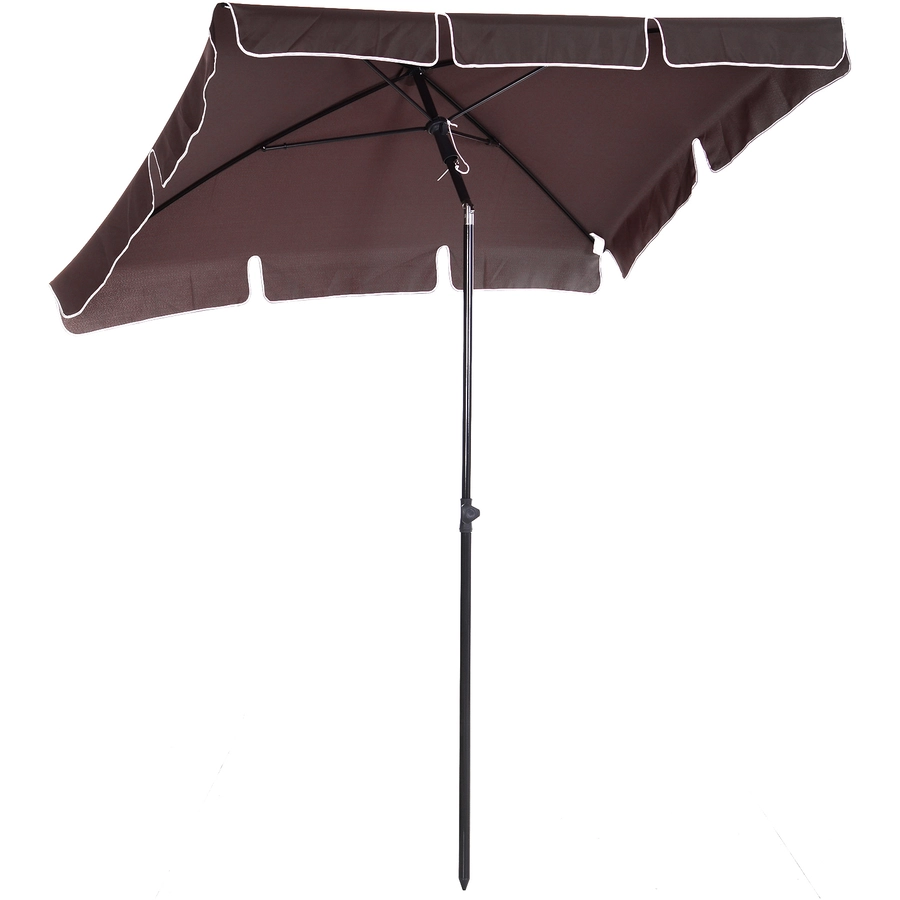 Outsunny Gartenschirm knickbar kaffeebraun