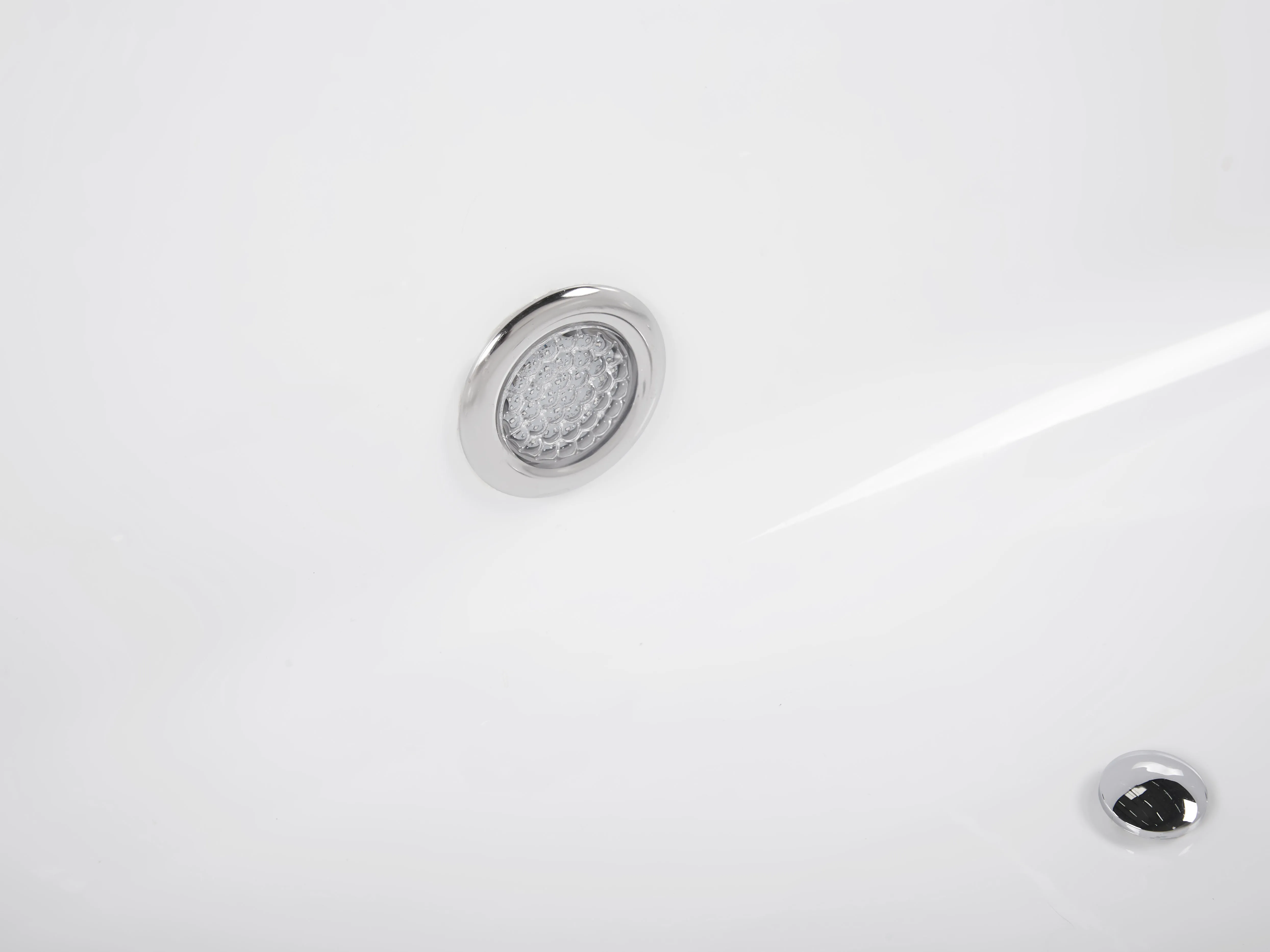 Vrijstaand bubbelbad met LED ANTIGUA 168 x 80 cm Wit