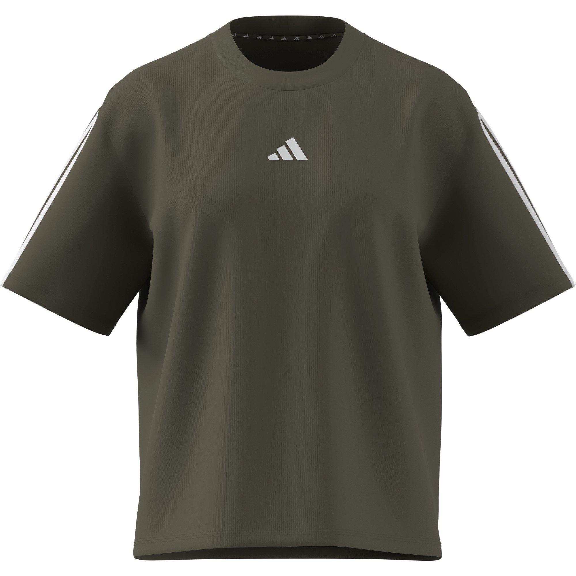 adidas Essentials 3 Stripe T-Shirt Womens