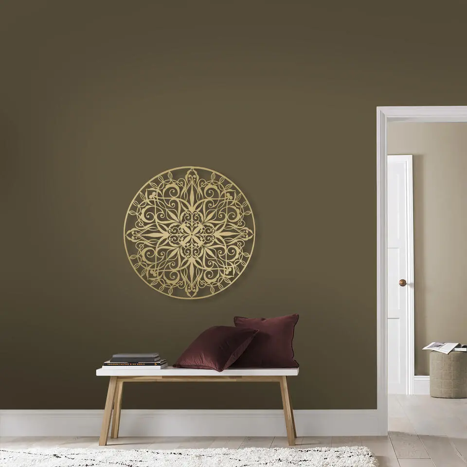 Art for the Home Metal Art Luxe mandala goud D80cm
