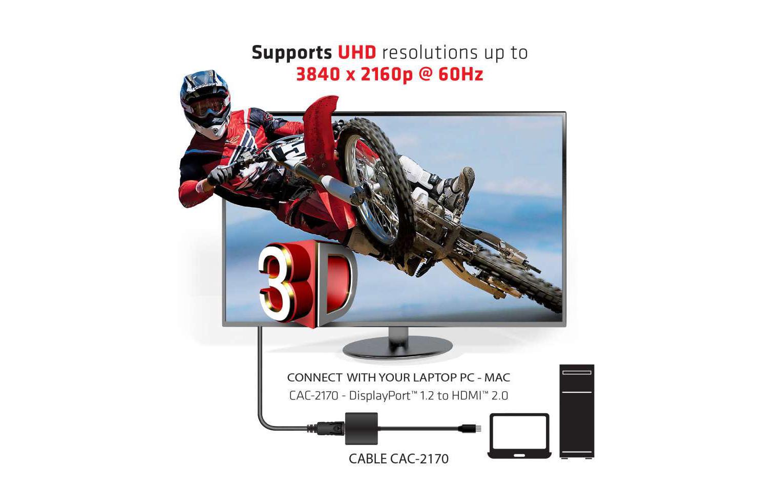 Adapter 4K Mini-DisplayPort 1.2 - HDMI 2.0
