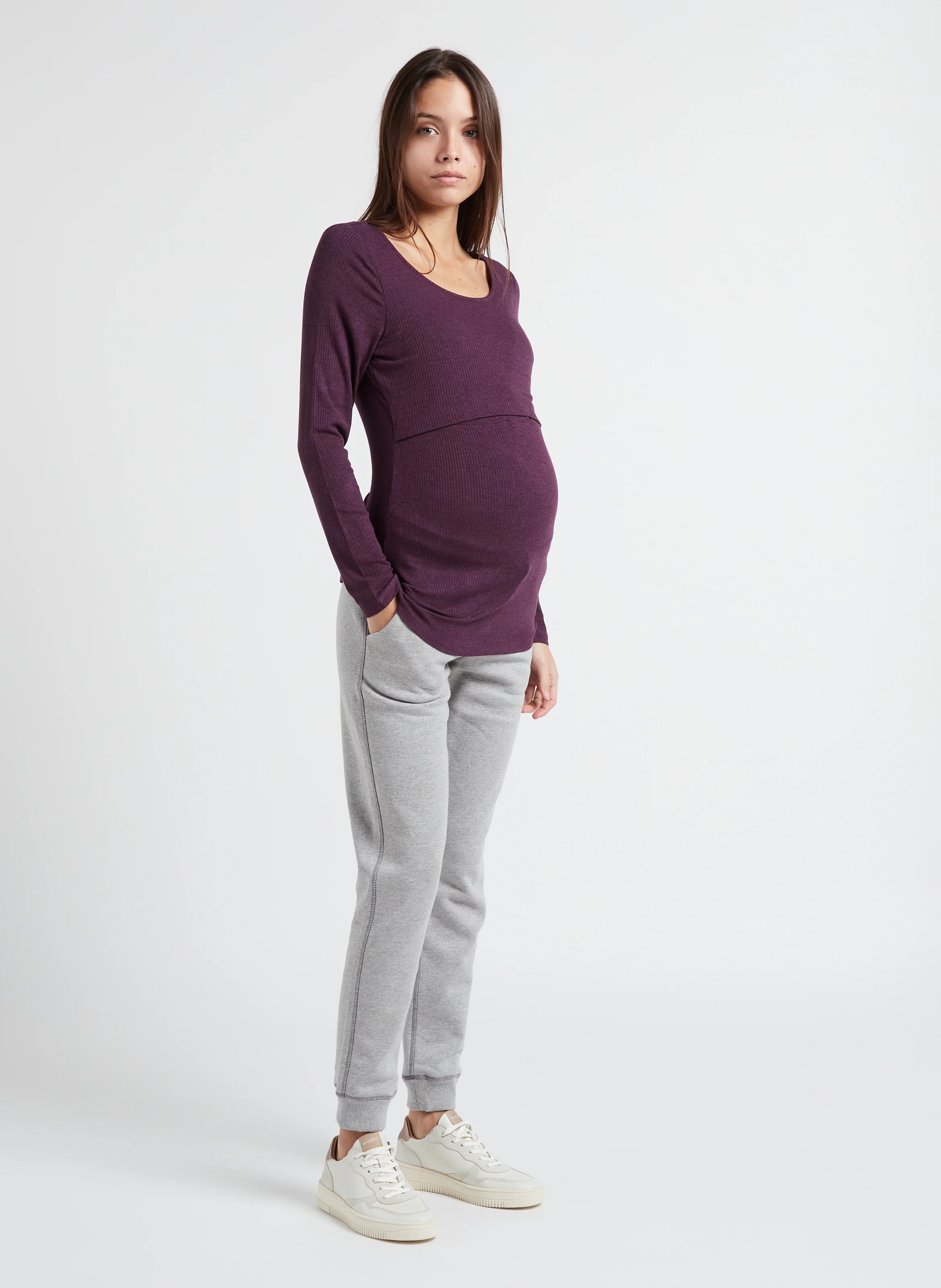 SAM - Jogging de grossesse en coton | Gris