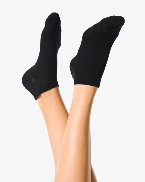 5 paires de socquettes femme noir