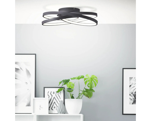 LED plafondlamp 44 W 5000 lm HxB 11,5x39,5 cm Labyrinth zwart