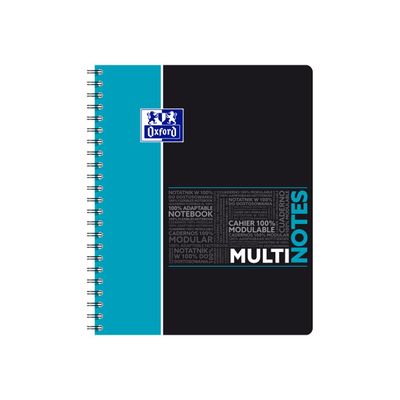 Oxford Etudiants - Cahier Multinotes A4+ (24 x 29,7 cm) - 160 pages - petits carreaux (5x5 mm) - avec 3 intercalaires repositionnables