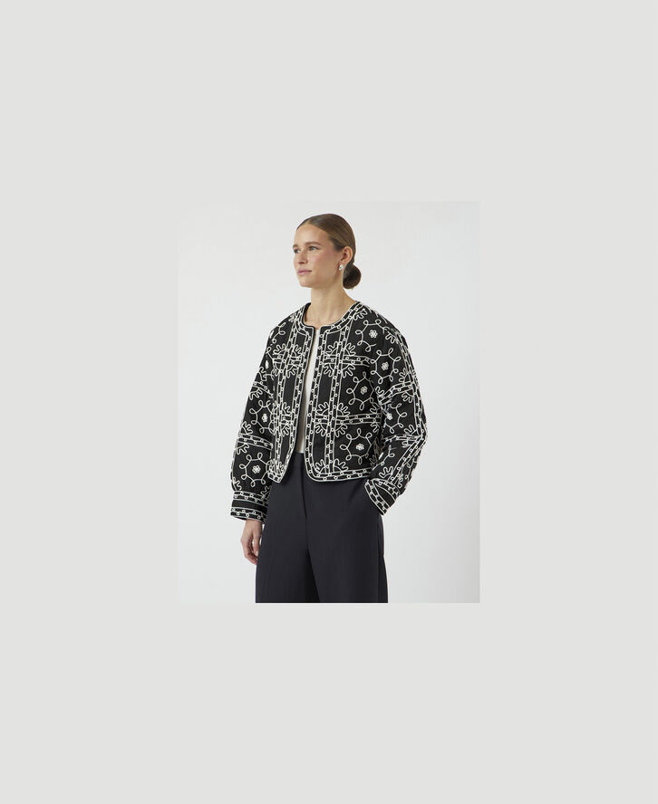 YAS YASMANILA LS QUILTED JACKET S. - D2 Sort