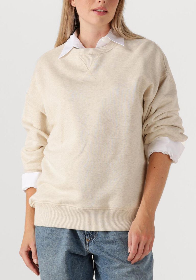 beige closed trui relaxed sweat shirt