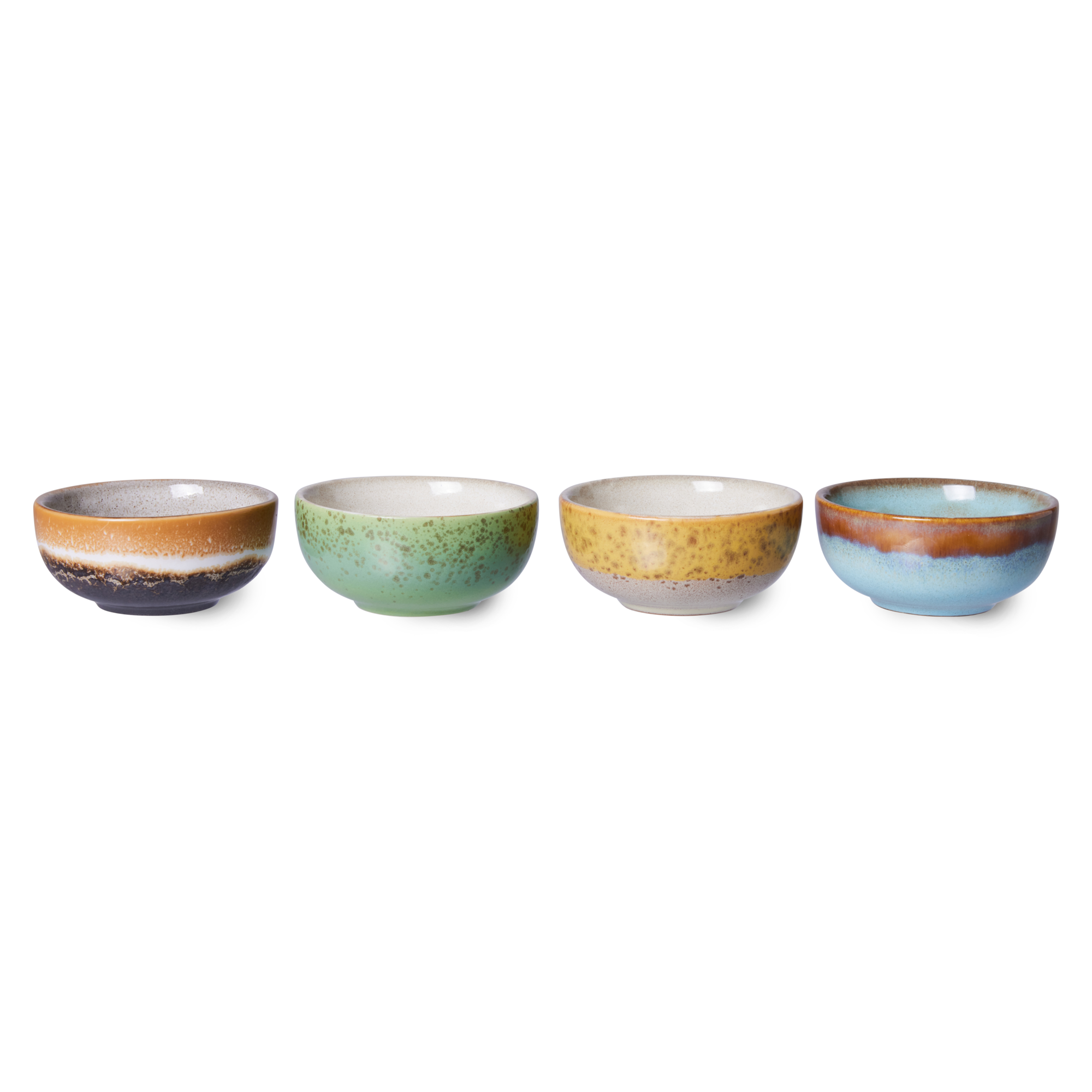 Servies 70's 70'Ceramics XS schaal castor - set van 4