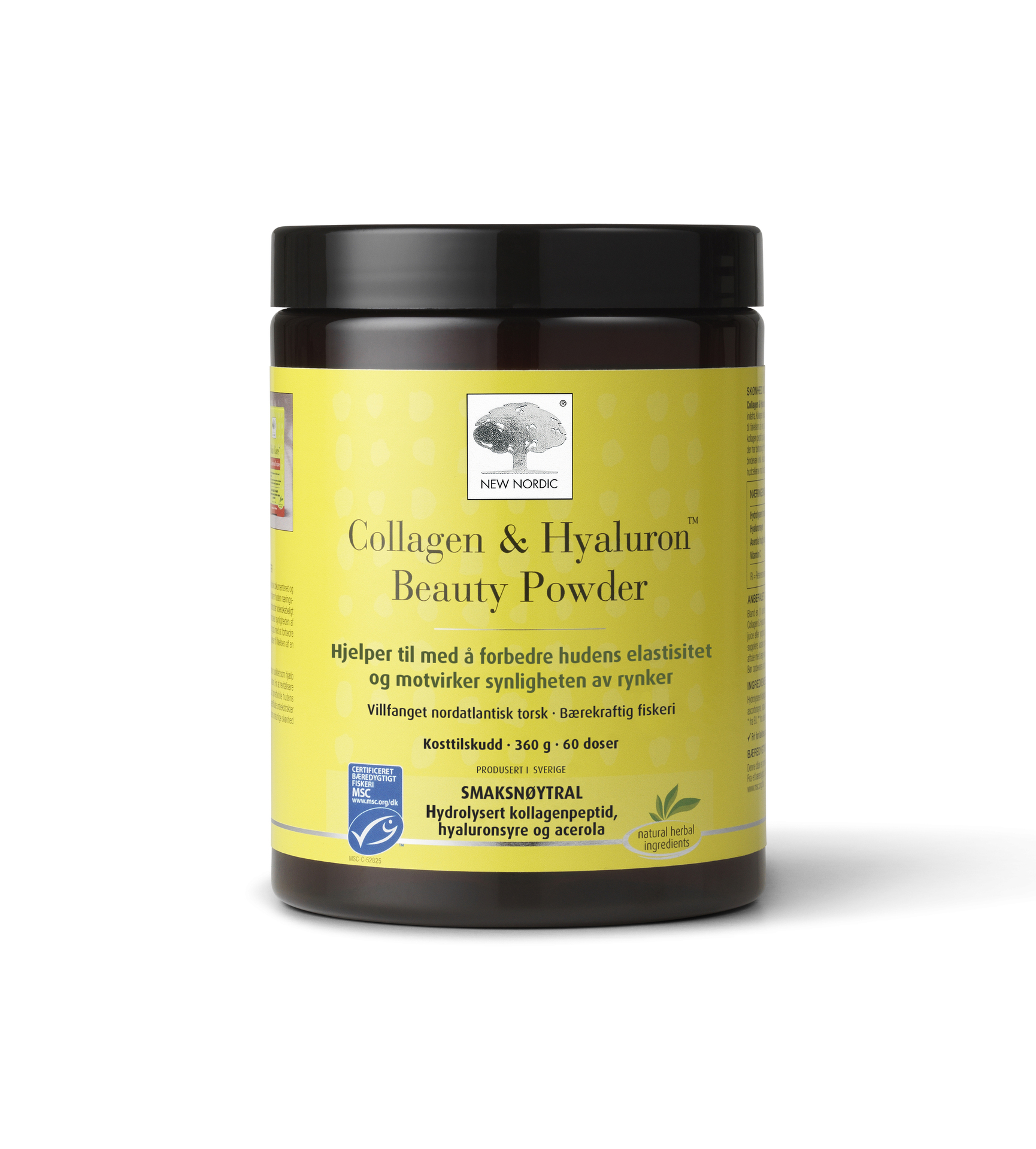 New Nordic Collagen & Hyaluron Beauty Powder 60 Doseringer