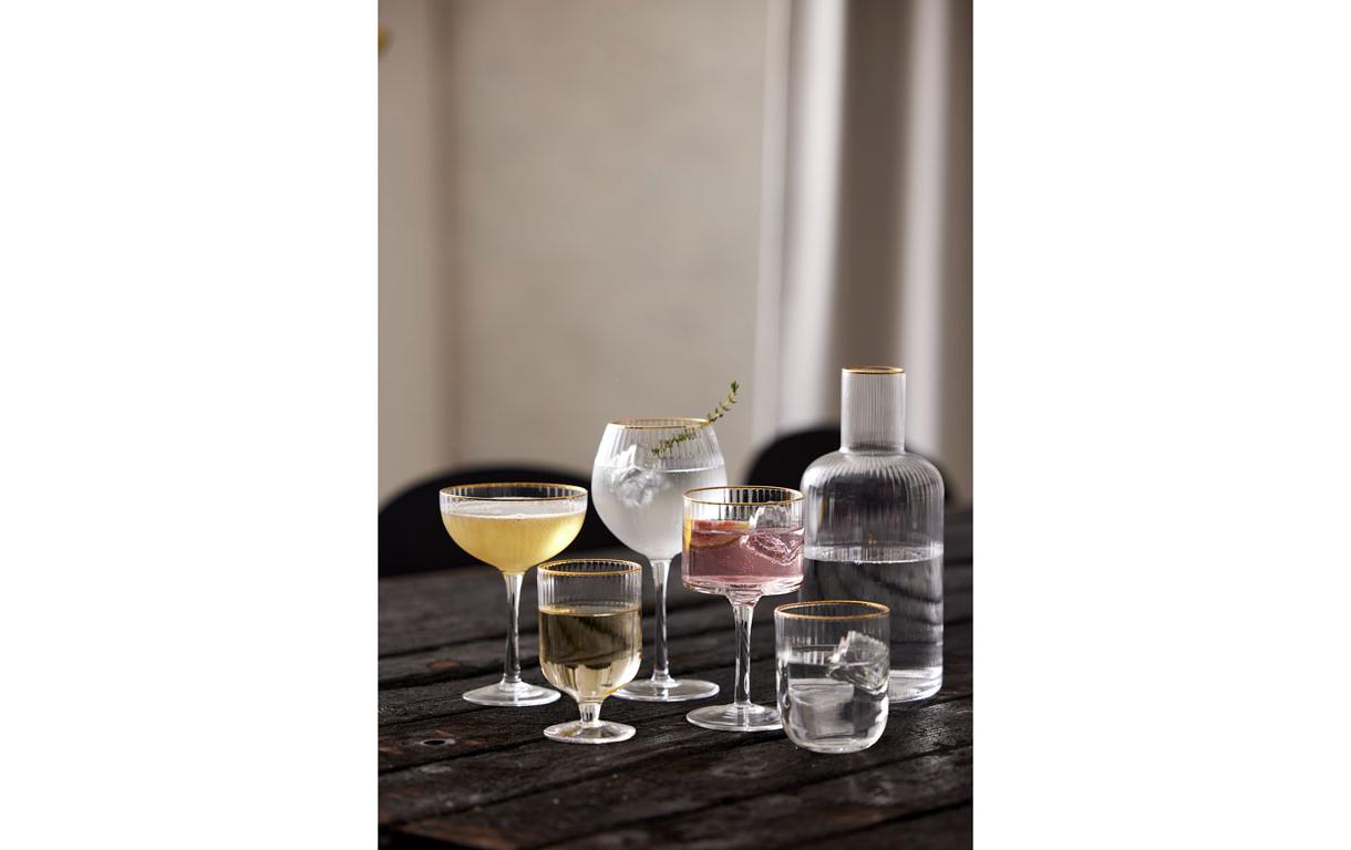 Gin Glas Palermo Gold 4 Stück, 65 clGläser mit feinem Goldrand
