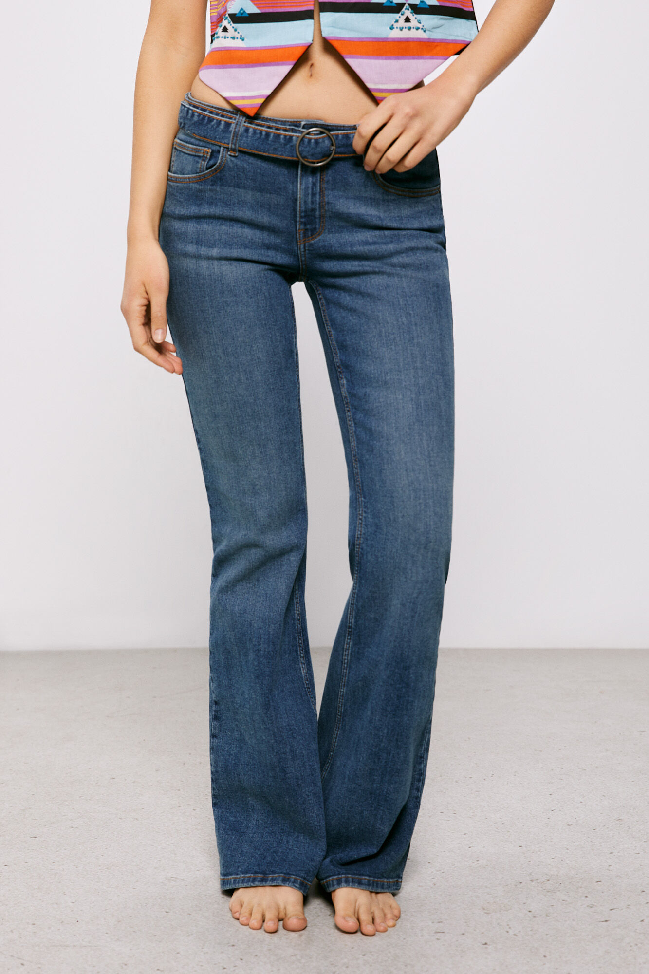 Calça jeans 0010 - azul médio