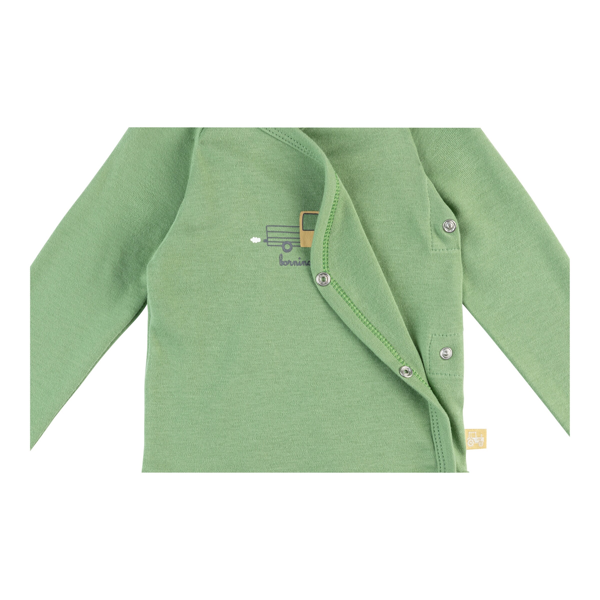 Bornino - Farm Life 2er-Pack Wickelbodys langarm Traktor blau/grün/offwhite