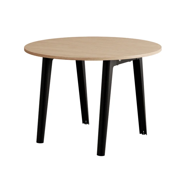 TipToe - NEW MODERN Esstisch Ø 110 cm, Eiche / graphite black