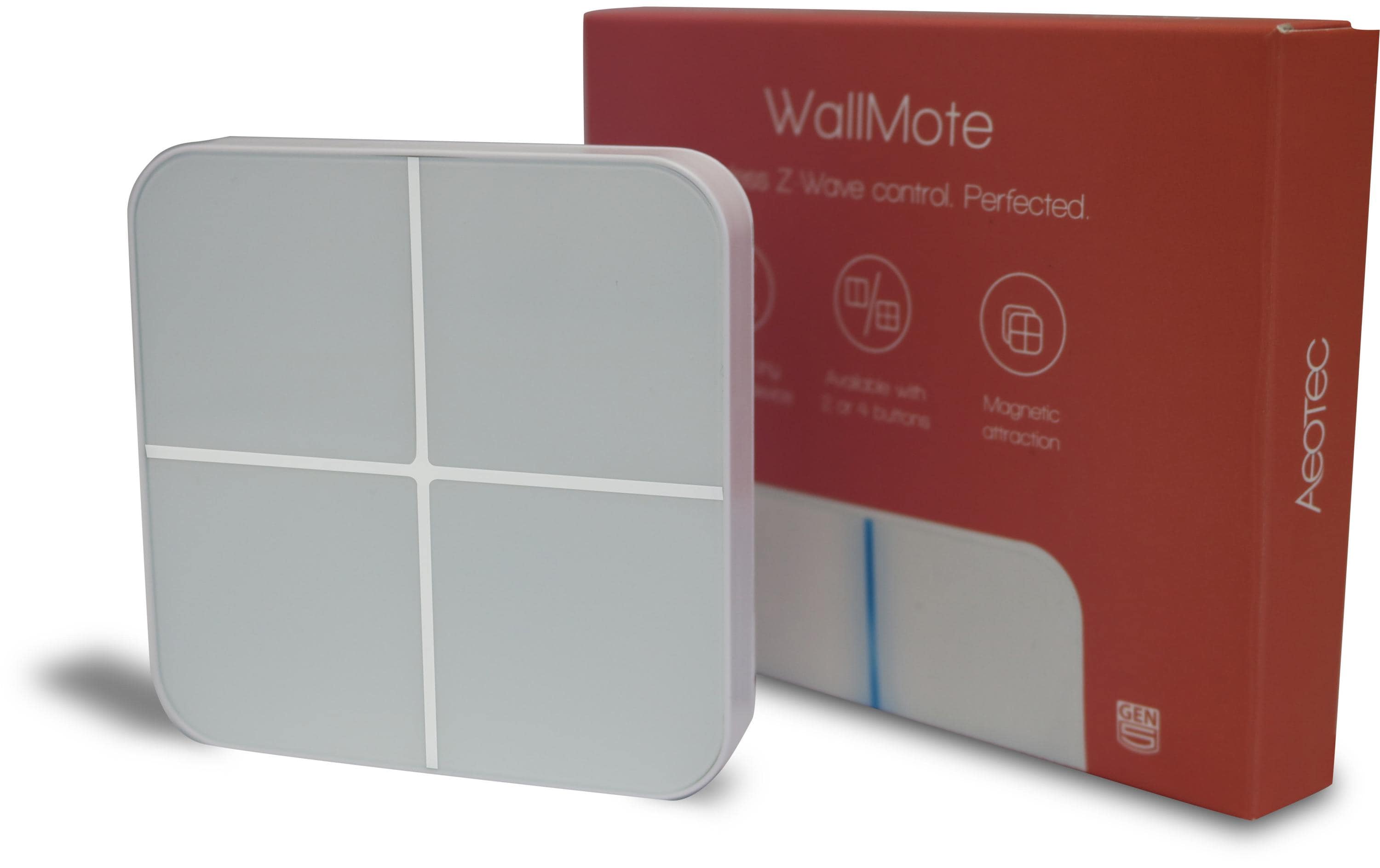 Funk-Wandsender Z-Wave WallMote QuadTouch-Funkwandschalter mit 4 Tasten