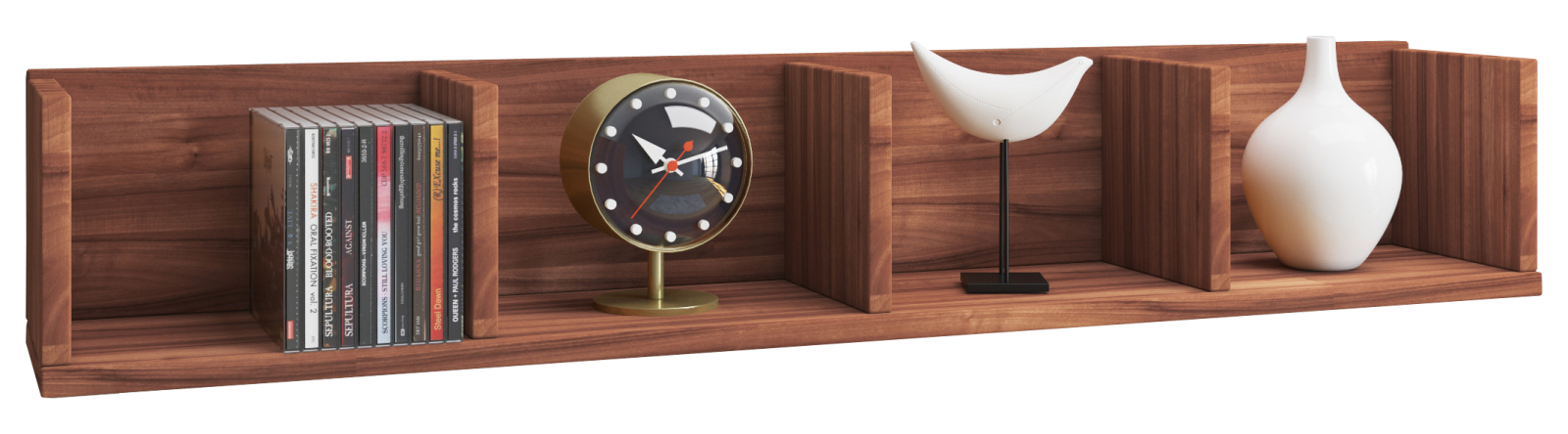 Wandregal HONSA - Kern-Nussbaum - 97 cm